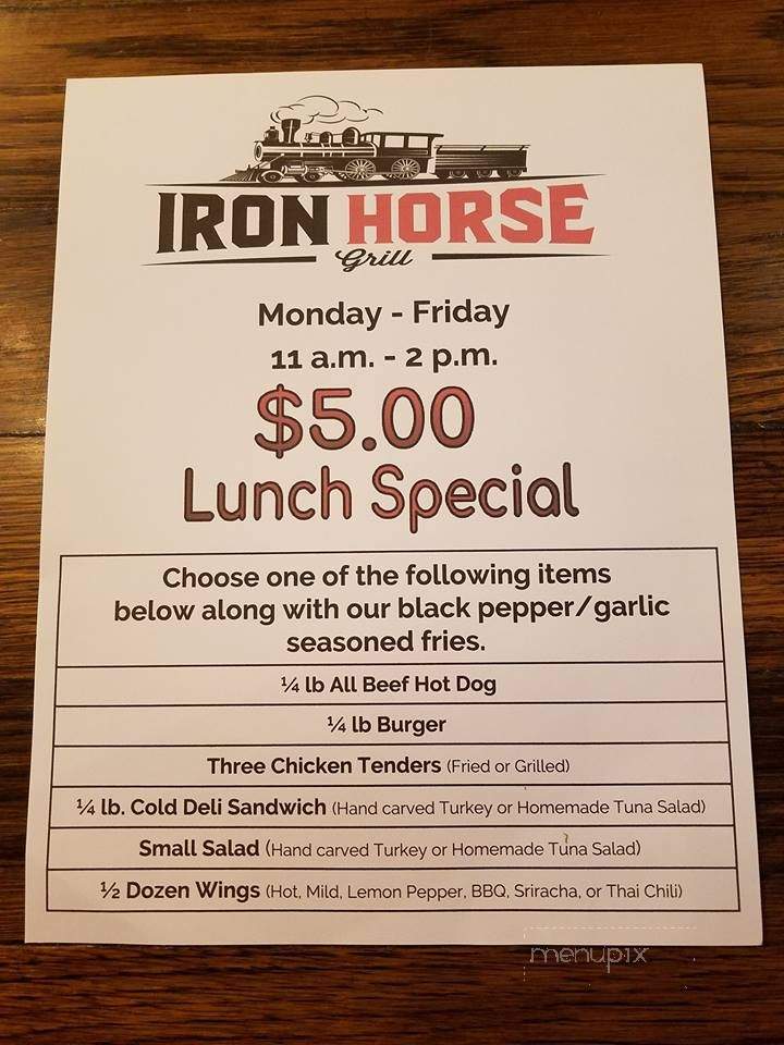 Iron Horse Grill - Pine Mountain, GA menu_pic