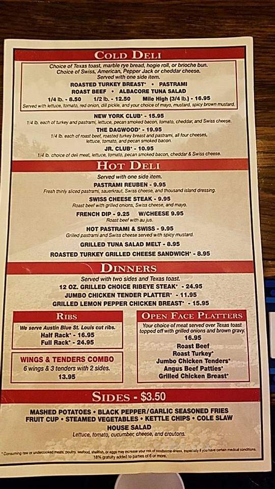 Iron Horse Grill - Pine Mountain, GA menu_pic