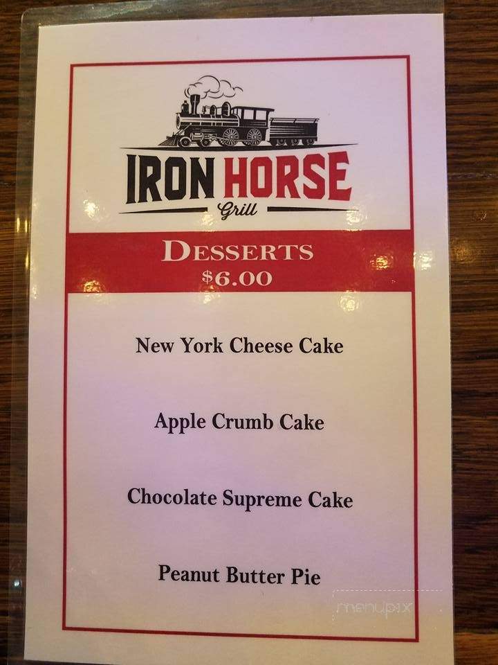 Iron Horse Grill - Pine Mountain, GA menu_pic