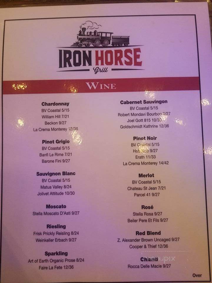 Iron Horse Grill - Pine Mountain, GA menu_pic