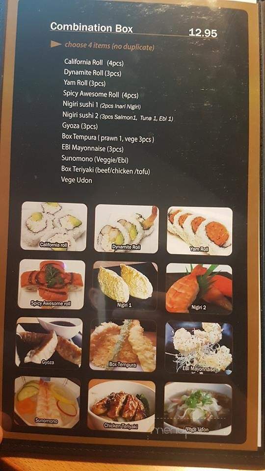 Sushi Misoya - Maple Ridge, BC menu_pic