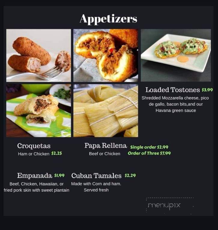 Havana Cafe - London, KY menu_pic