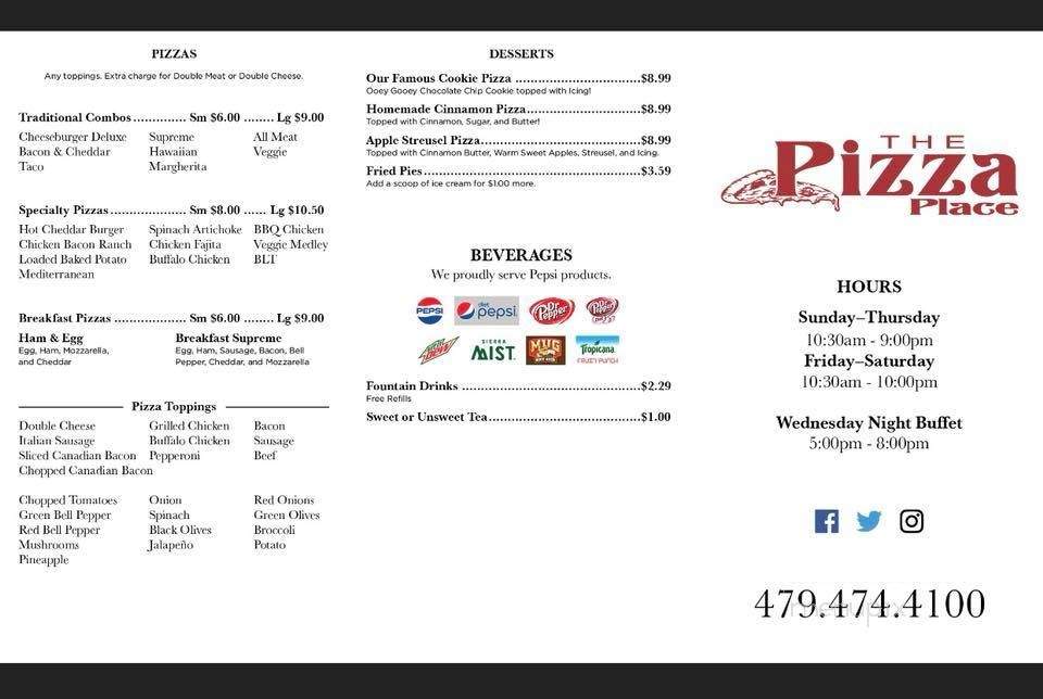 Pizza Place - Van Buren, AR menu_pic