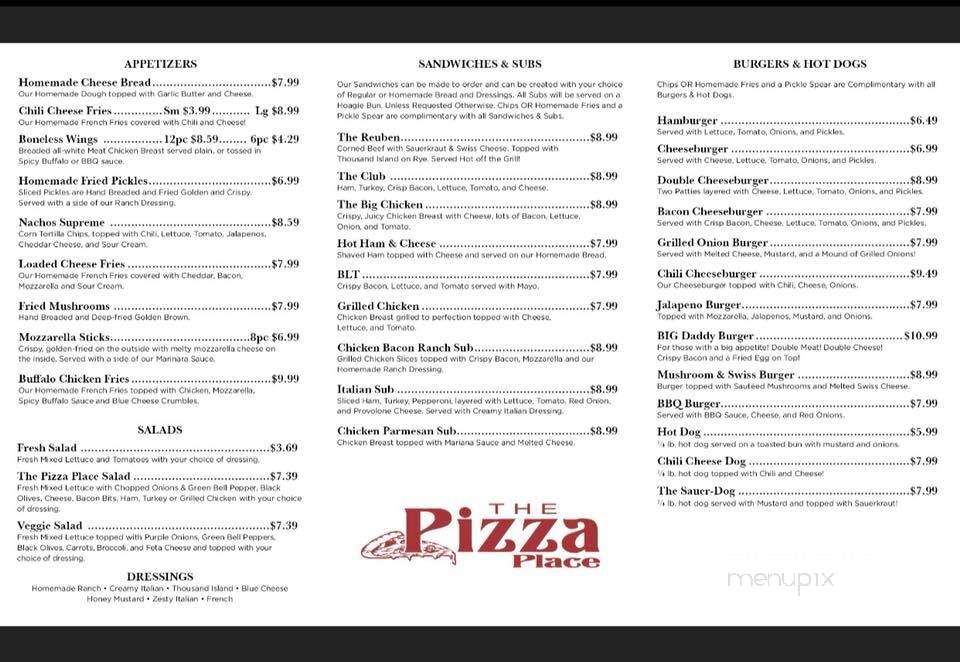 Pizza Place - Van Buren, AR menu_pic