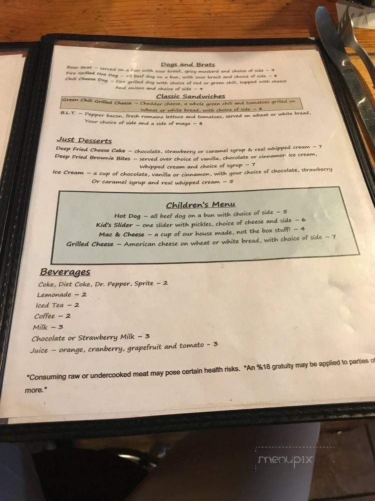 Chappy's - Westcliffe, CO menu_pic