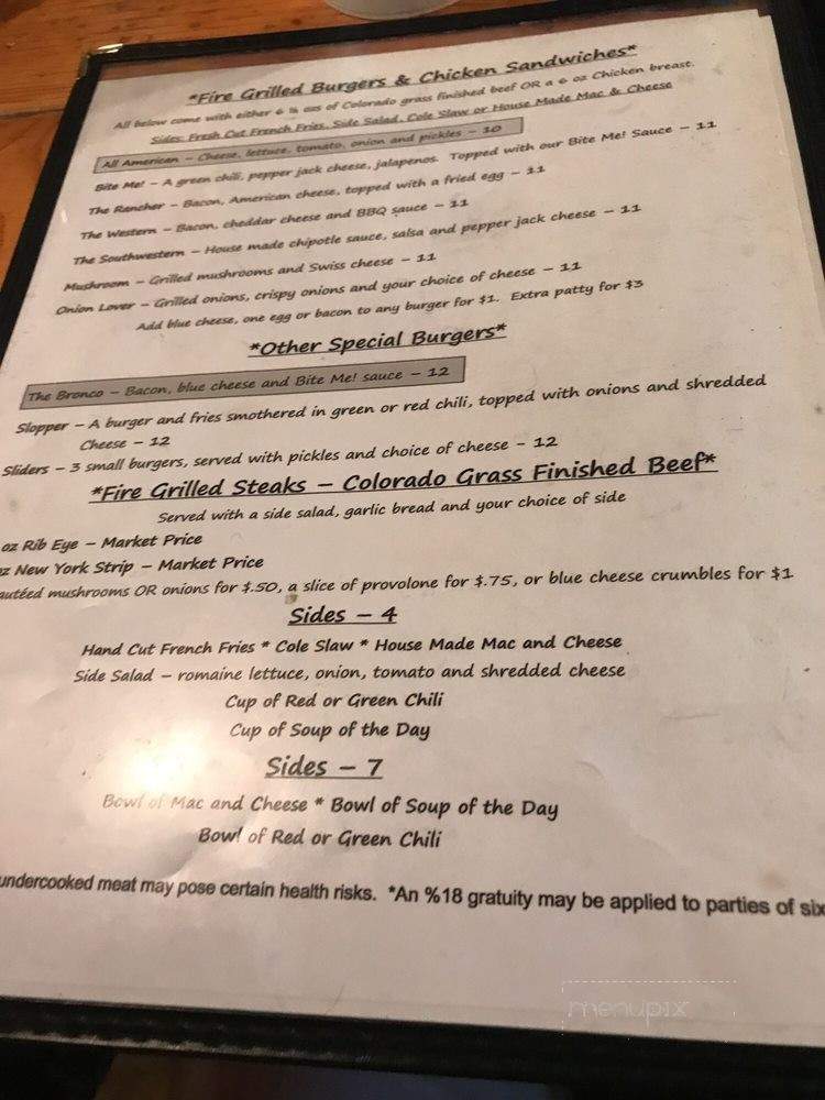 Chappy's - Westcliffe, CO menu_pic