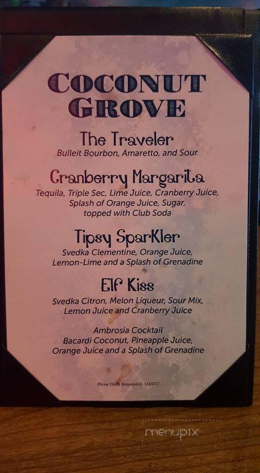 Coconut Grove Dockside Clam Bar - National Park, NJ menu_pic