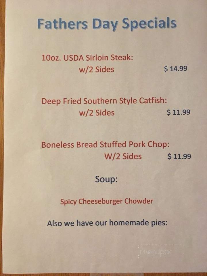 Yellow Creek Inn - Jackson Center, PA menu_pic