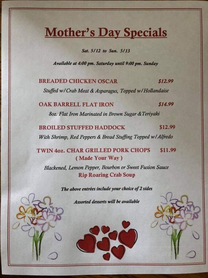 Yellow Creek Inn - Jackson Center, PA menu_pic