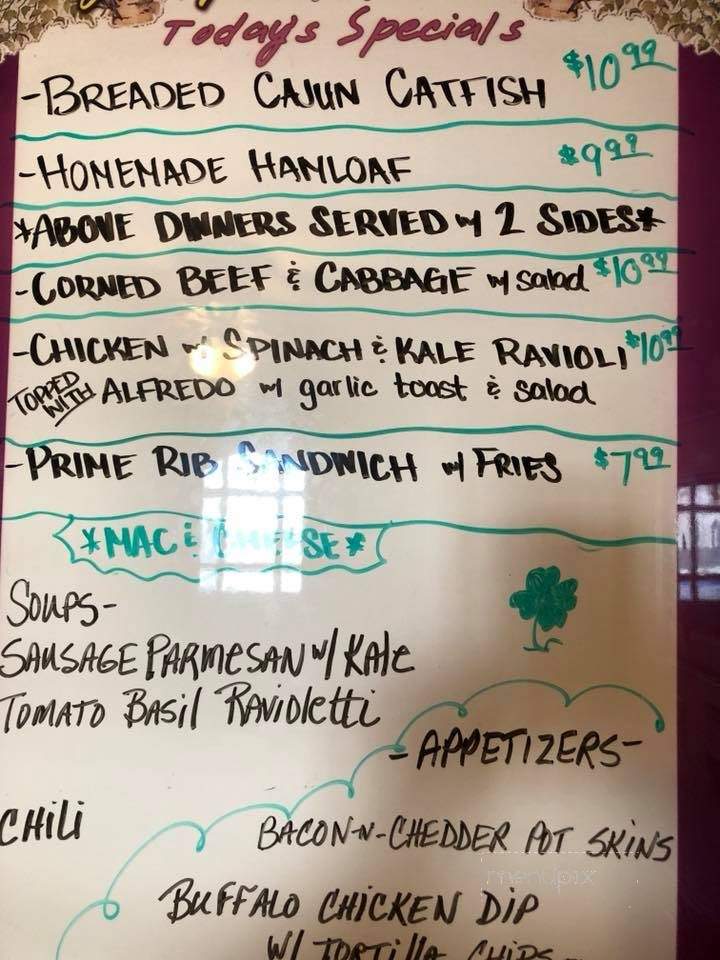 Yellow Creek Inn - Jackson Center, PA menu_pic