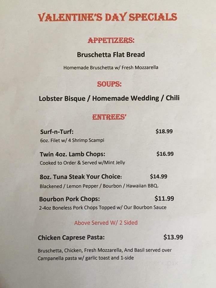 Yellow Creek Inn - Jackson Center, PA menu_pic