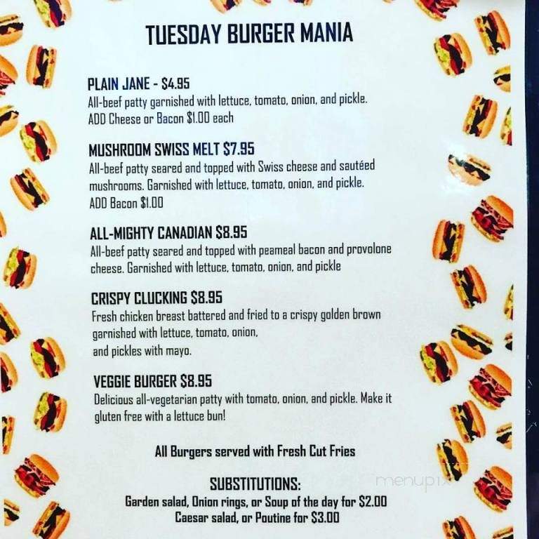 Mustang Sally's - London, ON menu_pic