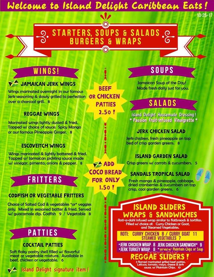 Island Delight Caribbean - Montgomery, AL menu_pic