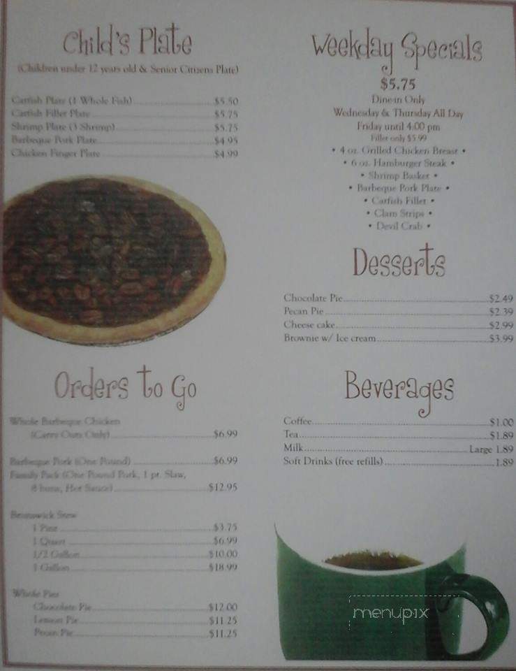 Kathy's Catfish & Bar-B Q - Trinity, AL menu_pic