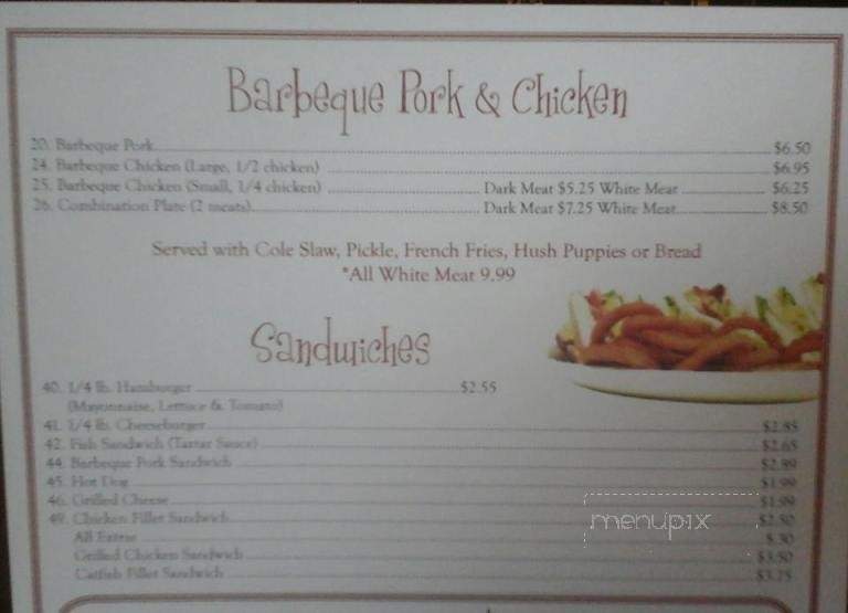 Kathy's Catfish & Bar-B Q - Trinity, AL menu_pic