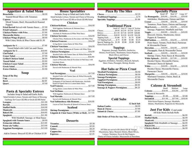 Roman Oven - Braselton, GA menu_pic