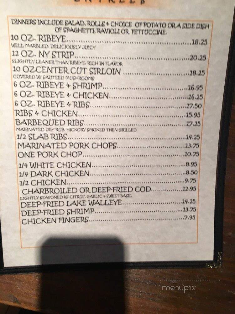 Rentz's Tap & Dining - Odell, IL menu_pic