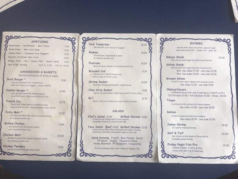 Dry Dock Lounge - Arnolds Park, IA menu_pic