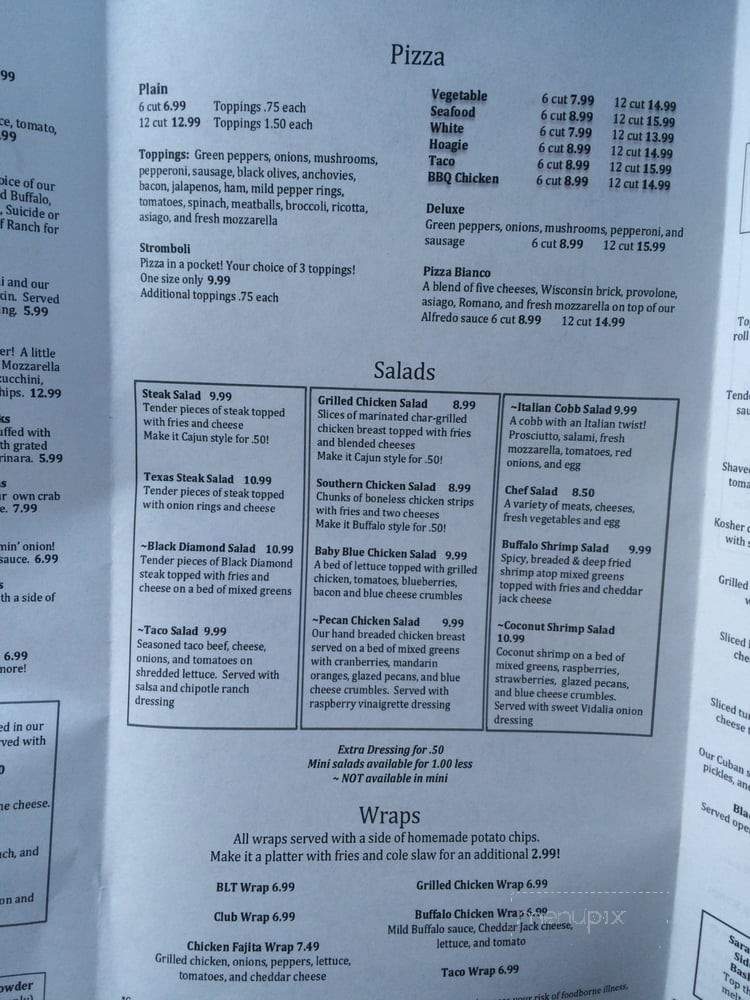 Nite Courts - Ford City, PA menu_pic