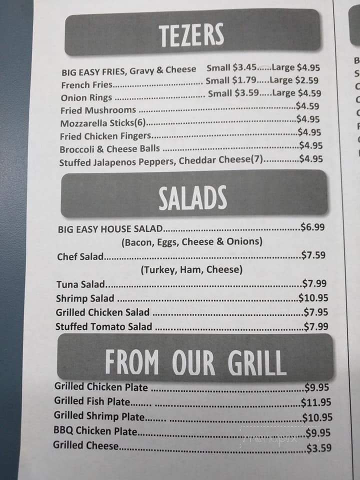 Sea Man's Seafood - Longs, SC menu_pic