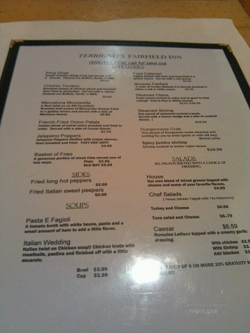 Fairfield Inn - Bridgeton, NJ menu_pic