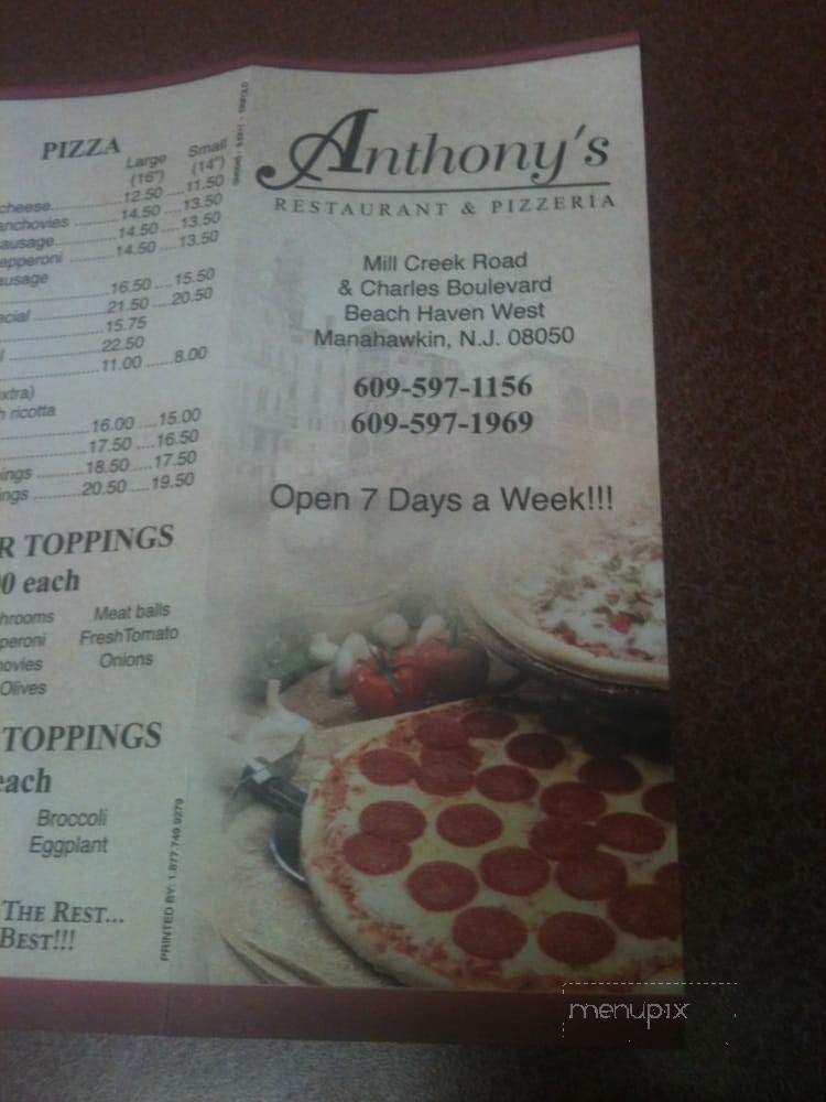 /3012142/Anthonys-Restaurant-and-Pizza-Manahawkin-NJ - Manahawkin, NJ