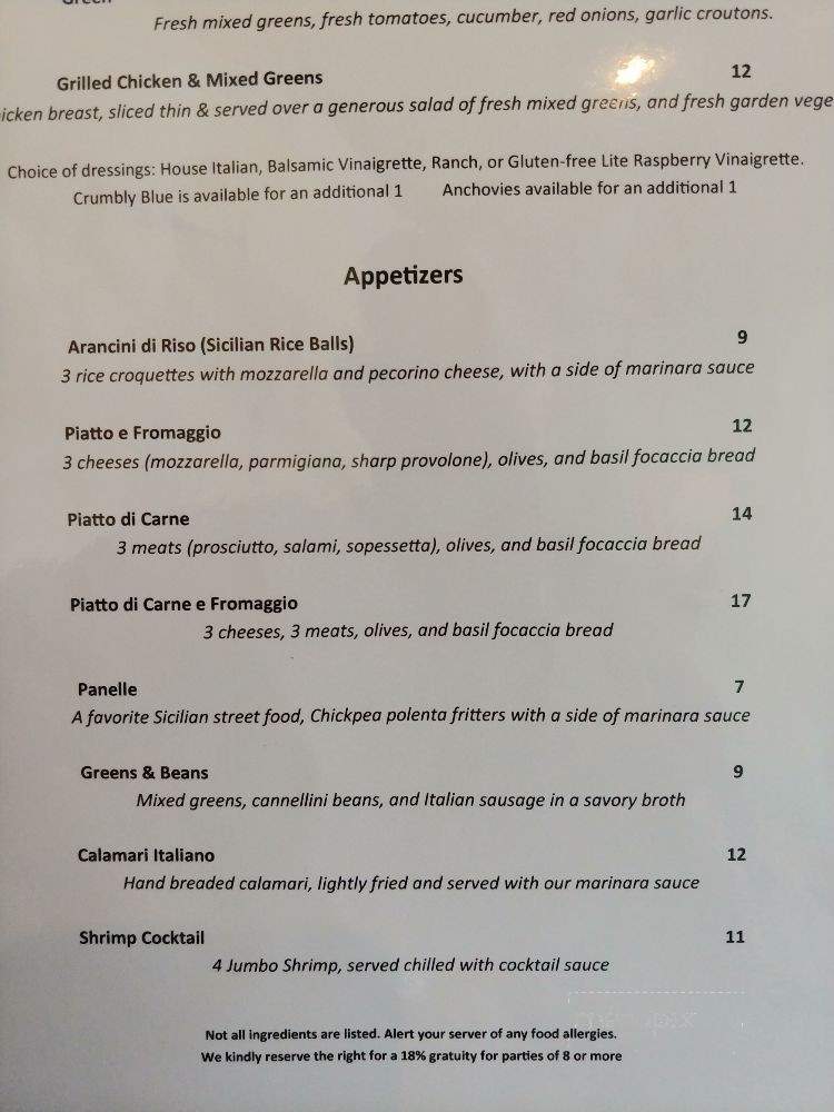 La Mia Bella Silica - Geneva, NY menu_pic