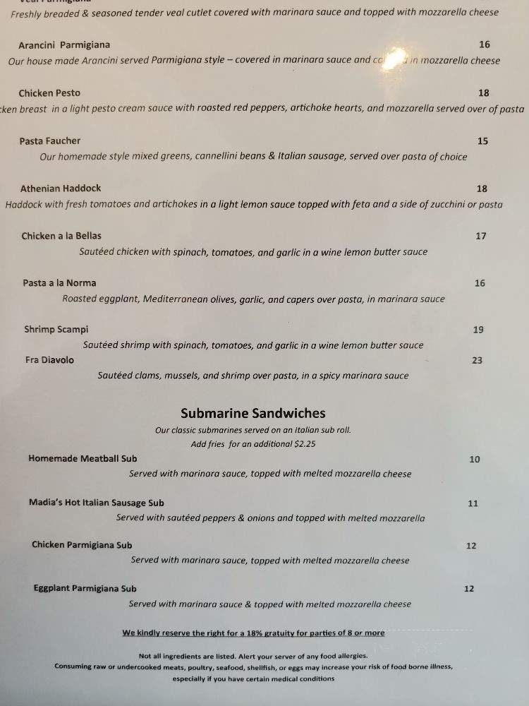 La Mia Bella Silica - Geneva, NY menu_pic
