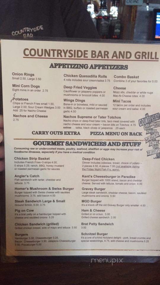 Countryside Bar - Saint Cloud, WI menu_pic