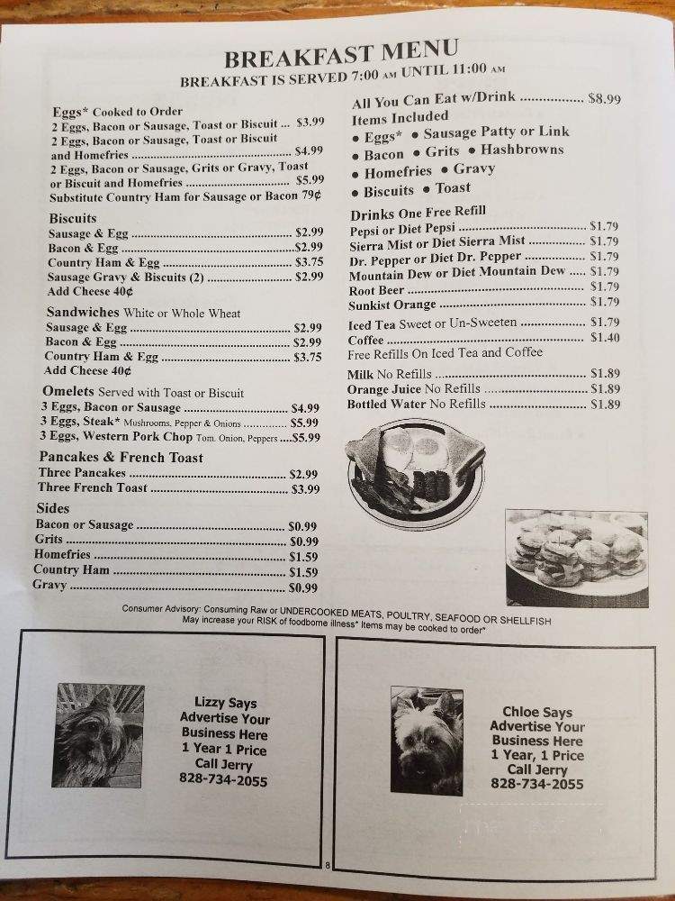 Highway 151 Restaurant - Candler, NC menu_pic