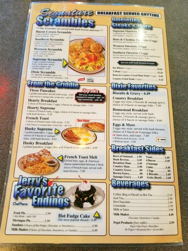Jerry's Restaurant - Shively, KY menu_pic