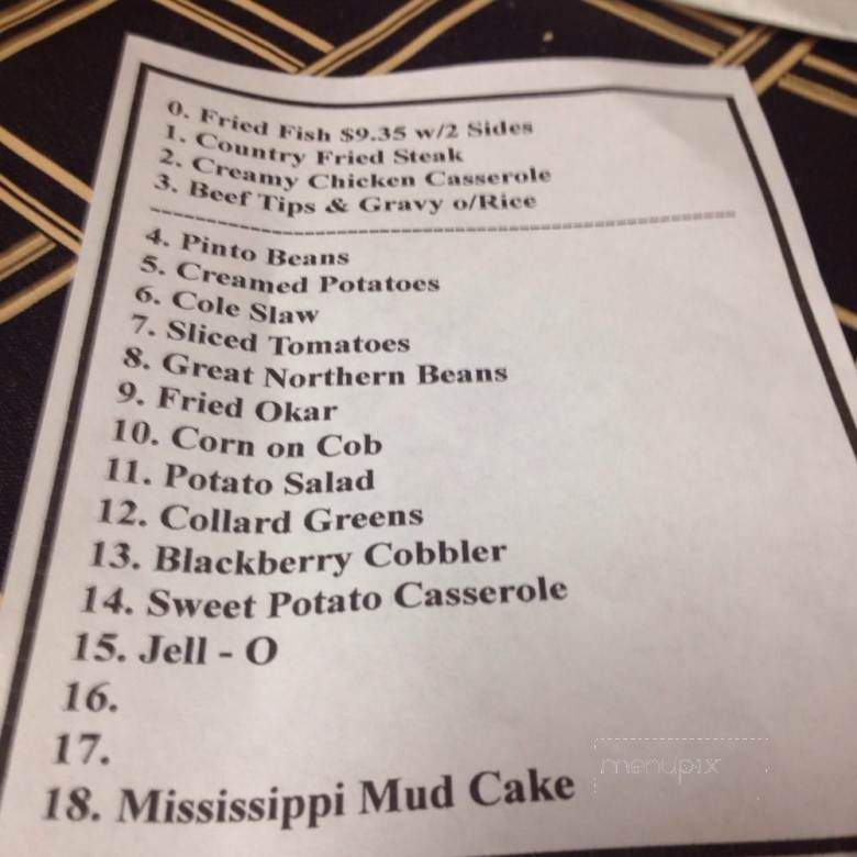 Cody J's - Cartersville, GA menu_pic