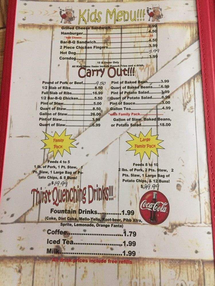 Jones Barbeque - Temple, GA menu_pic