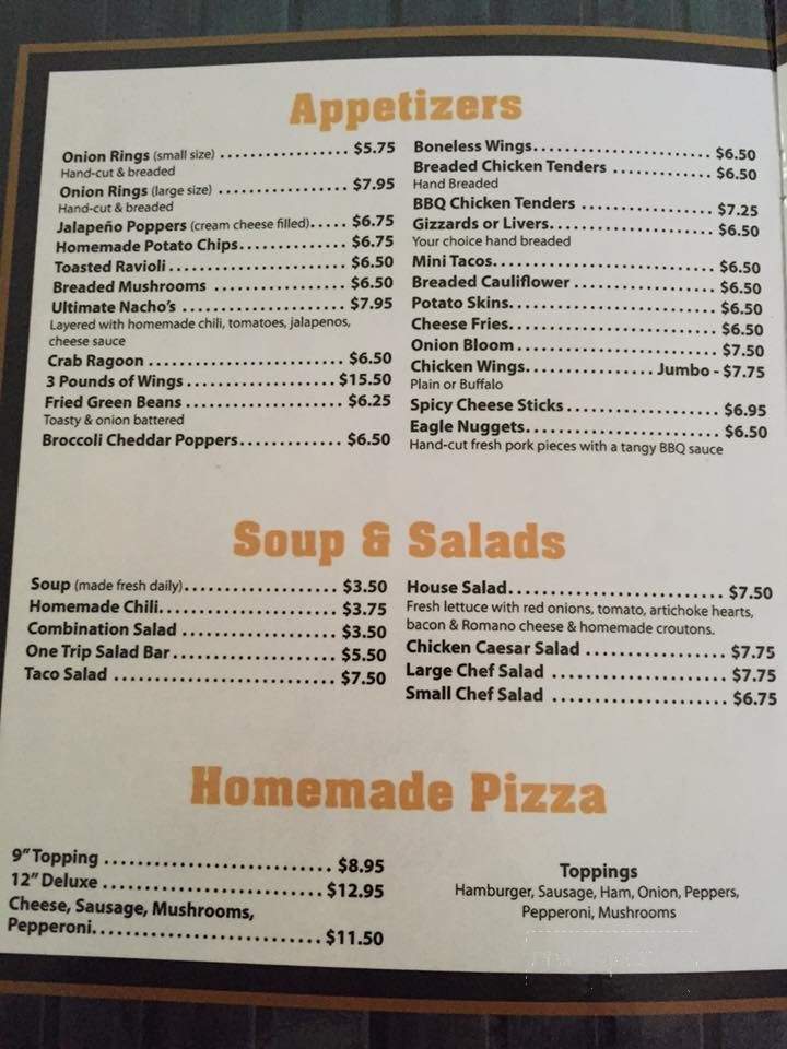 Eagle Nest - Addieville, IL menu_pic