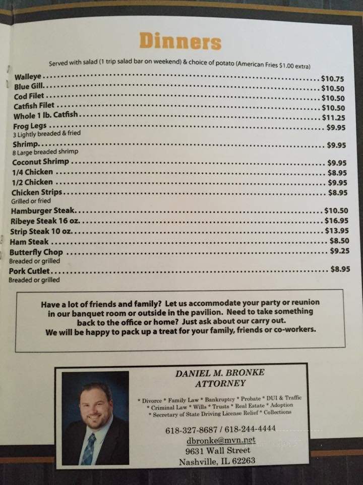 Eagle Nest - Addieville, IL menu_pic