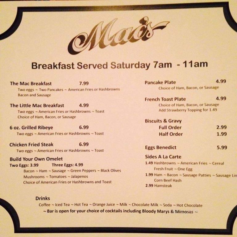 Mac's Time Out Lounge - Alton, IL menu_pic