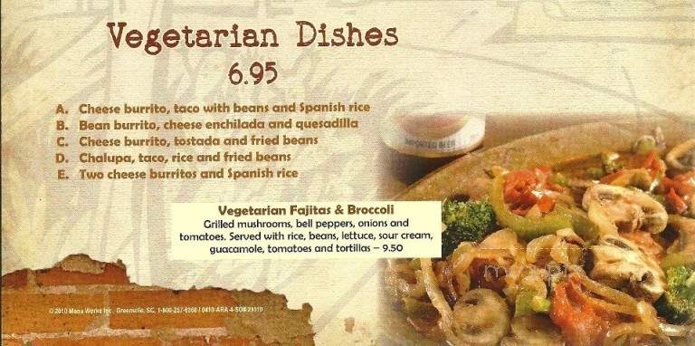 La Finca Mexican Restaurant - Morehead, KY menu_pic