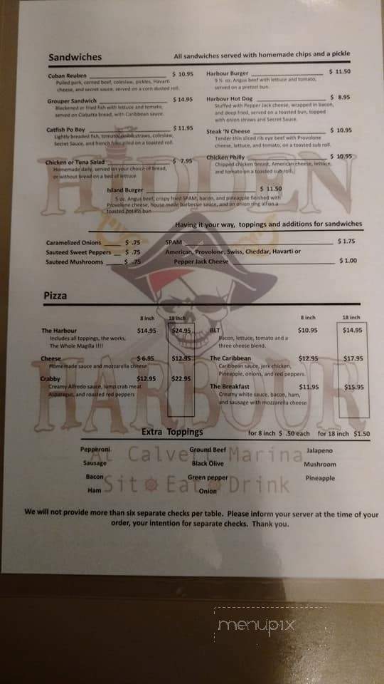 Hidden Harbor - Dowell, MD menu_pic