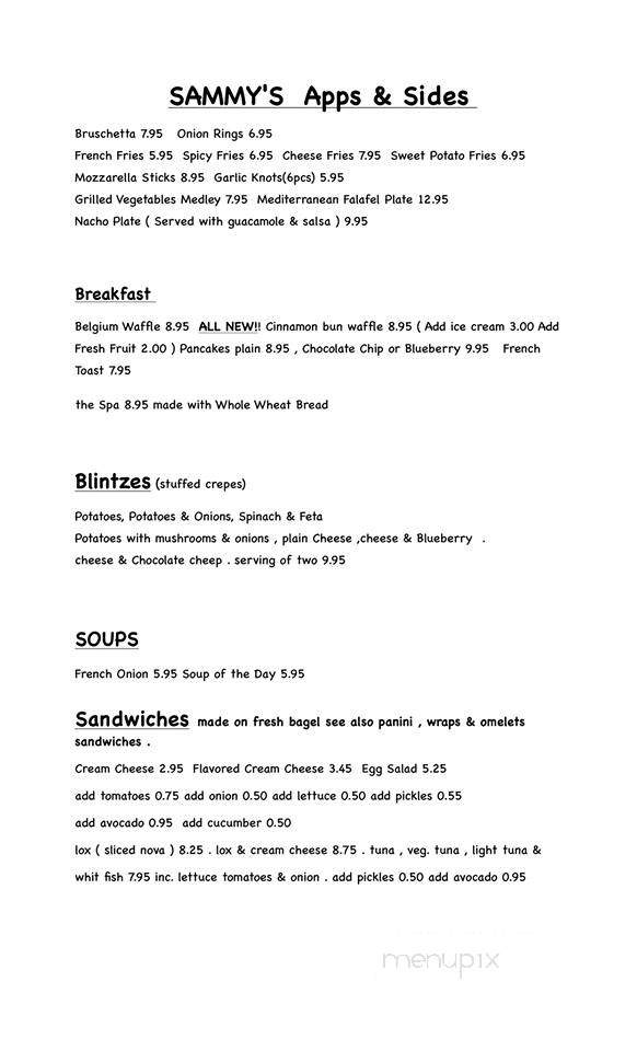 Sammy's Pizzeria - Teaneck, NJ menu_pic