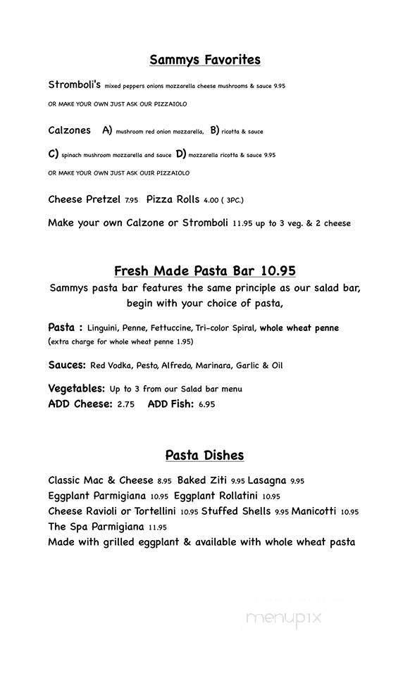 Sammy's Pizzeria - Teaneck, NJ menu_pic