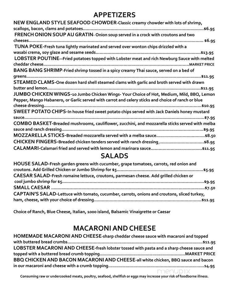 Indian Bay Marina - Willsboro, NY menu_pic