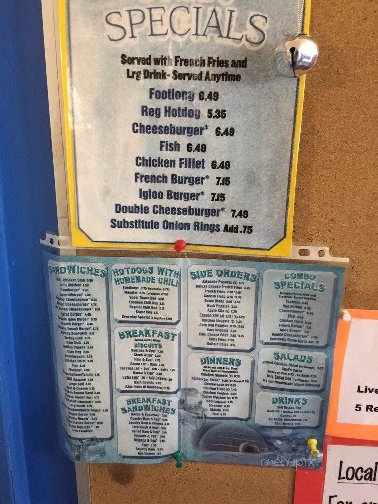 Igloo Ice Cream & Sandwich Shp - Millers Creek, NC menu_pic