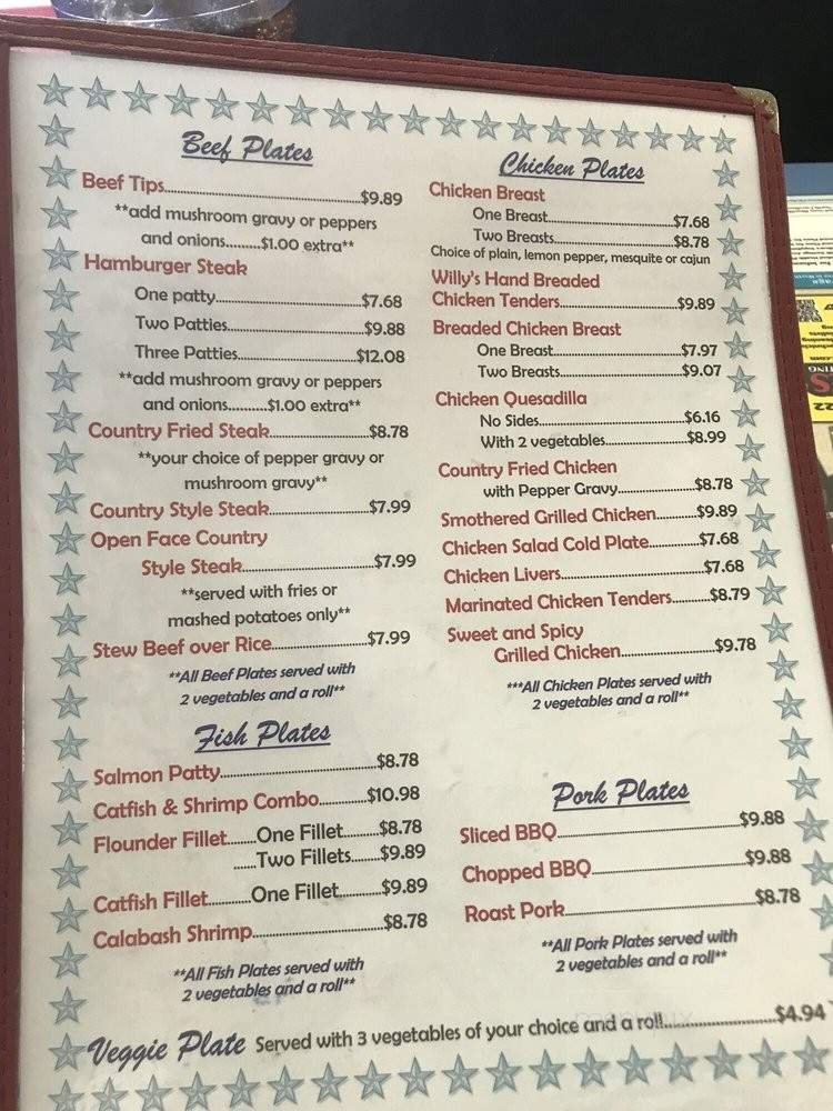 Cindy's Starlite Cafe - Catawba, NC menu_pic