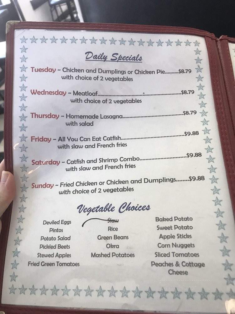 Cindy's Starlite Cafe - Catawba, NC menu_pic