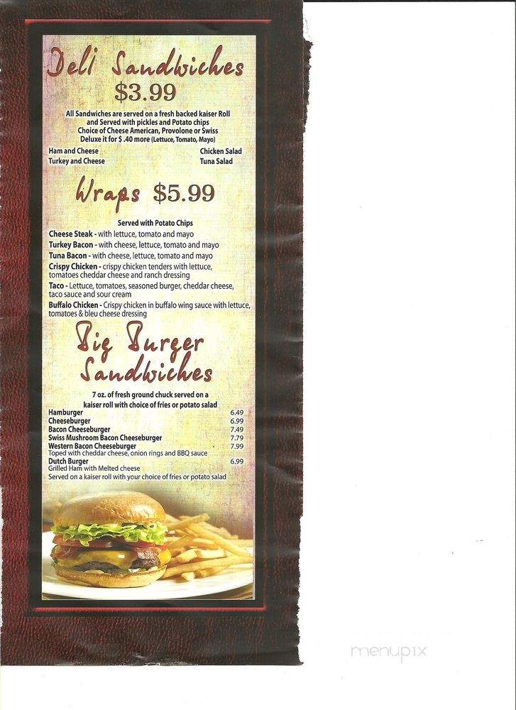 Pizza & Stuff - Westfield, PA menu_pic