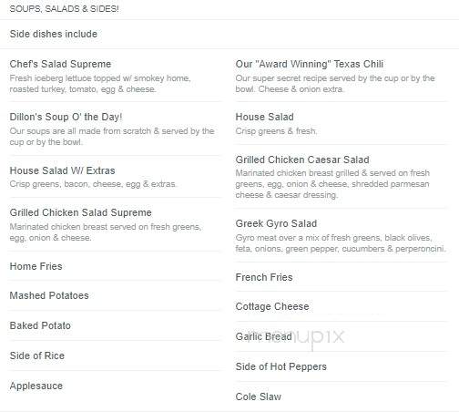 TJ Dillon's Irish Pub - Massillon, OH menu_pic