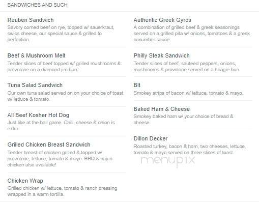 TJ Dillon's Irish Pub - Massillon, OH menu_pic