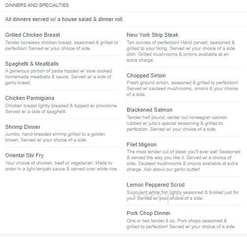 TJ Dillon's Irish Pub - Massillon, OH menu_pic