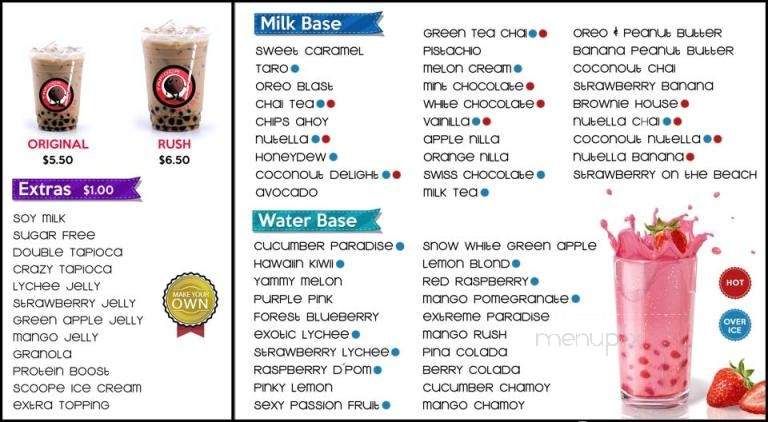 Tapioca Rush - Mission, TX menu_pic