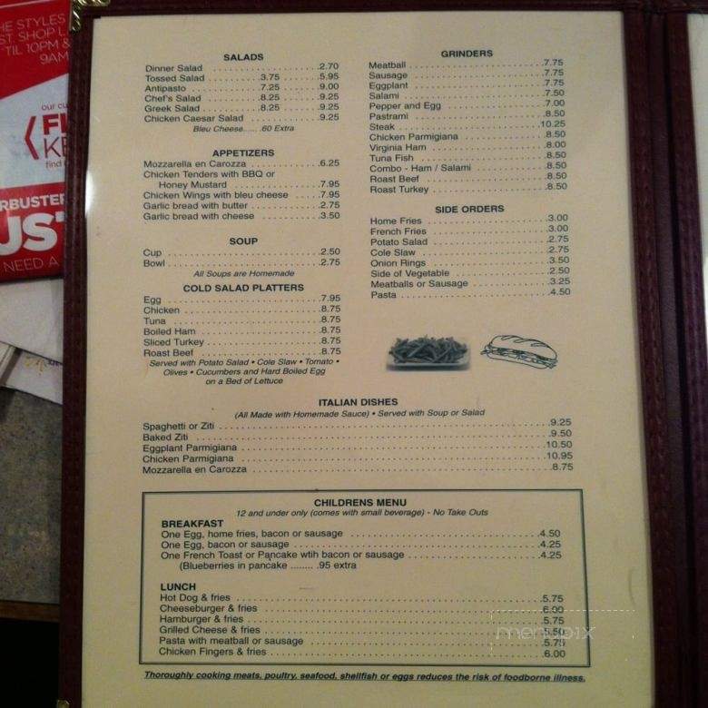 East Gate Luncheonette - Waterbury, CT menu_pic